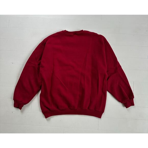 Vintage Y2K Russell Athletic Red XL Crewneck Sweatshirt 24 x 27 - Picture 3 of 5